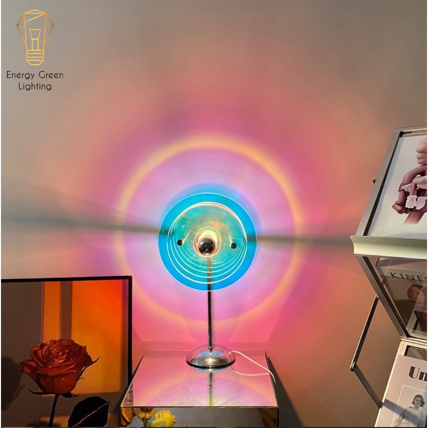 Đèn Bàn Đa Sắc Cầu Vồng Ánh Sáng Energy Green Lighting Siêu Đẹp DB-921,DB-922 - Decor, Sống Ảo Sunset Lamp,Trang Trí