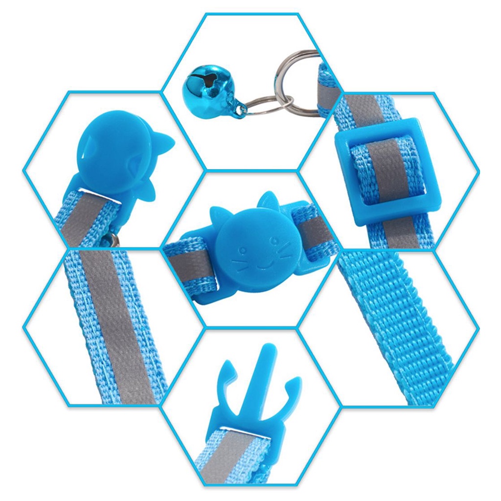Set 3 vòng cổ nhiều màu sắc có chuông dễ thương cho mèo cưng