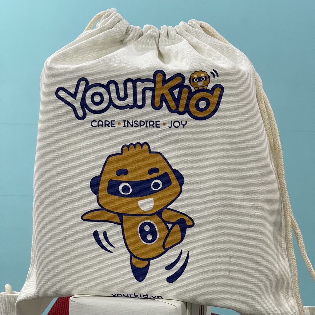 Balo túi rút in hình logo YourKid