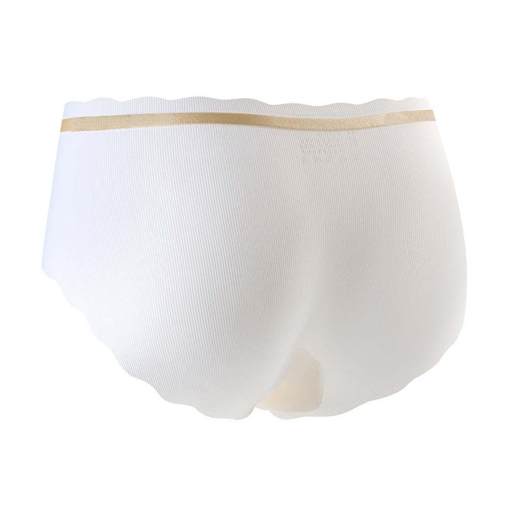 Set 2 Quần Lót Nữ Màu Trơn Viền Ren Gợn Sóng