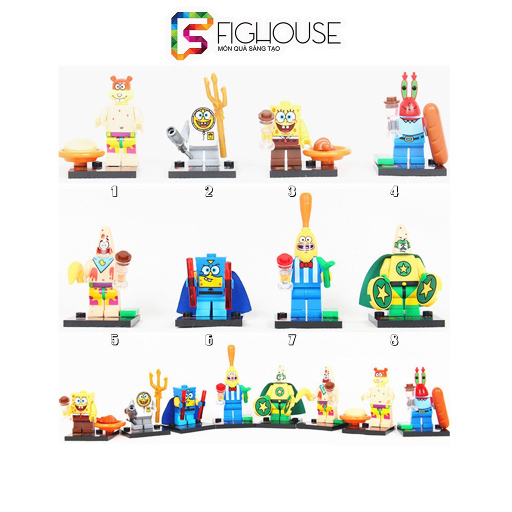 Xếp Hình Minifigures SpongeBob SquarePants Chú Bọt Biển Tinh Nghịch - Đồ Chơi Lắp Ráp non-lego LEBQ1571 [A15]