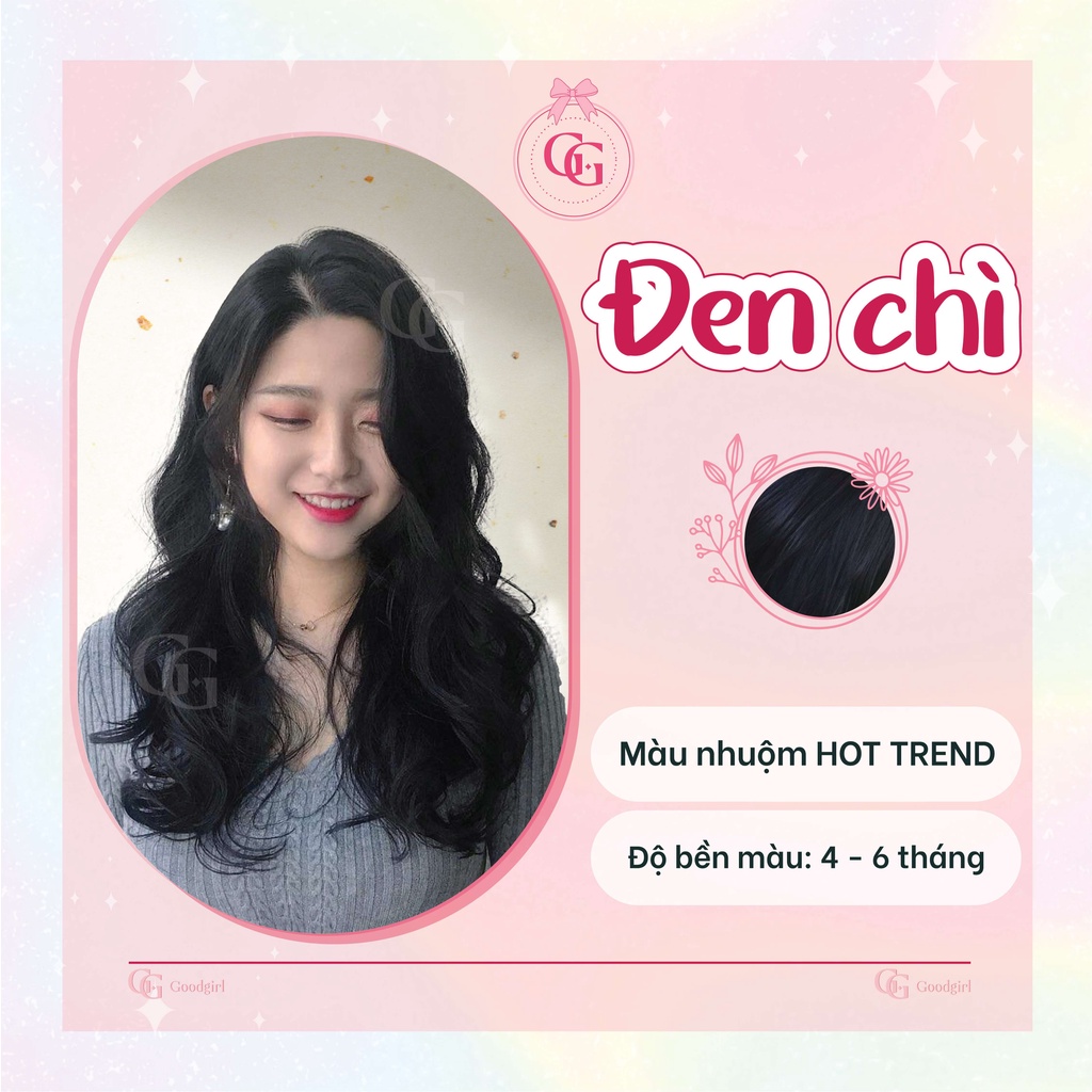 Thuốc nhuộm tóc màu Đen chì + tặng kèm oxy và gang tay