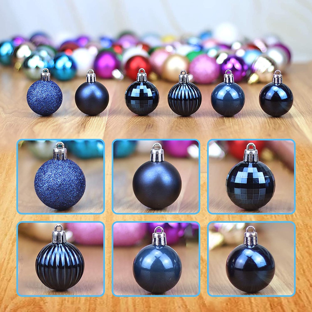 Bộ 36 quả châu 4cm dùng trang trí cây thông Noel đẹp mắt sáng tạo