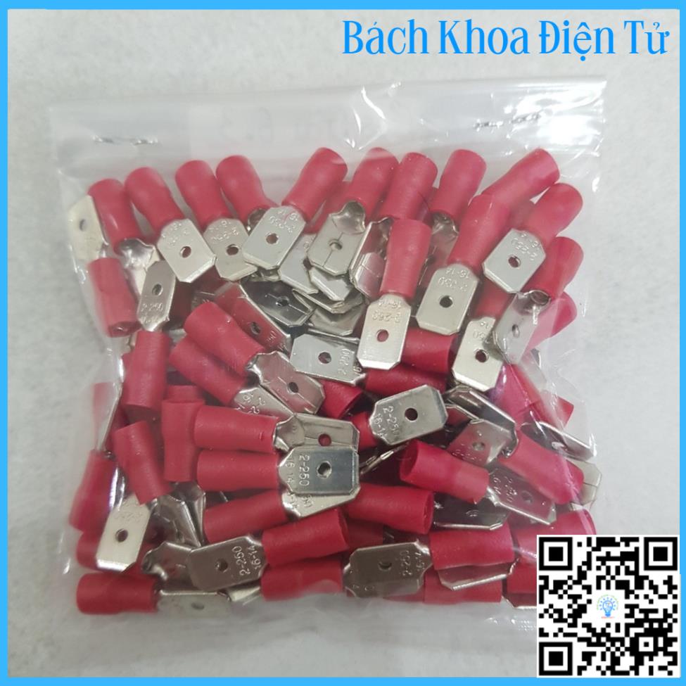 100 đầu cos gài 6.3, MDD1.25-250, MDD1.25-250, cốt gài 6.3 loại đực, cốt gài