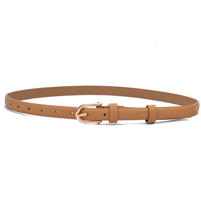 Thắt lưng nữ Ulzzang mặt màu vàng bản nhỏ 1.8cm (Hỗ trợ bấm, cắt dây nịt) TL129 - Thắt Lưng Giá Tốt