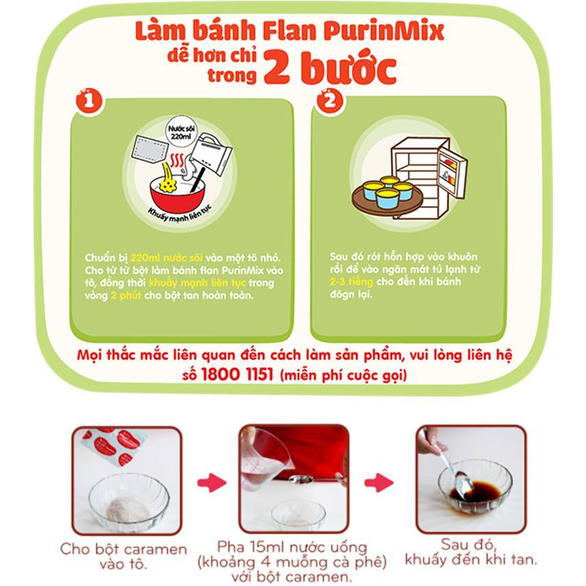 [Mã GROSALE2703 giảm 8% đơn 250K] Combo 06 hộp Bột làm bánh Flan Purin Mix (Tặng kèm 6 khuôn bánh) | BigBuy360 - bigbuy360.vn