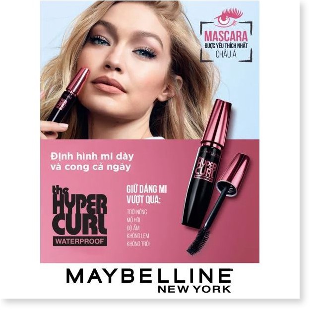 [Mã giảm giá] [CÓ SẴN] Mascara Làm Cong Mi Maybelline The Hyper Curl Waterproof