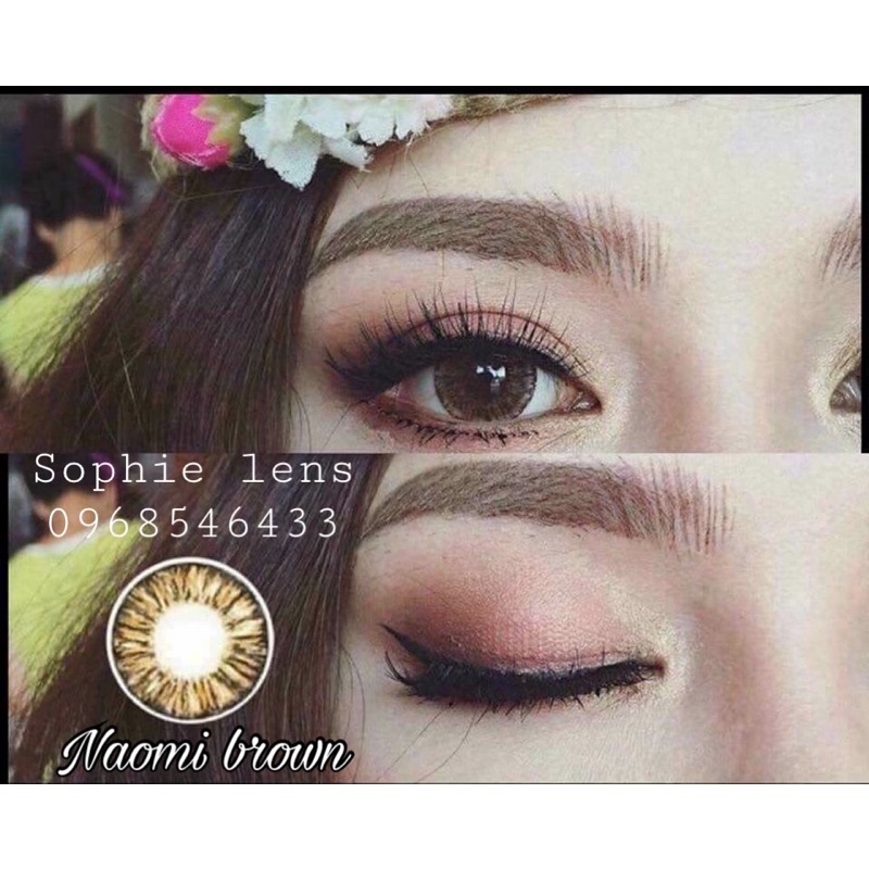 KÍNH ÁP TRÒNG MÀU NÂU 0 ĐỘ NAOMI BROWN