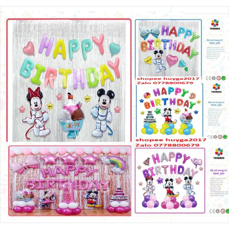 SET BÓNG SINH NHẬT CHUỘT MICKEY THÔI NÔI BÉ