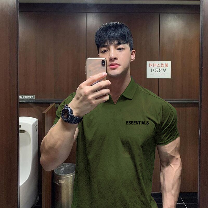 Áo thun cotton tay ngắn cổ chữ v thời trang mùa hè mới cho nam gồm 5 màu