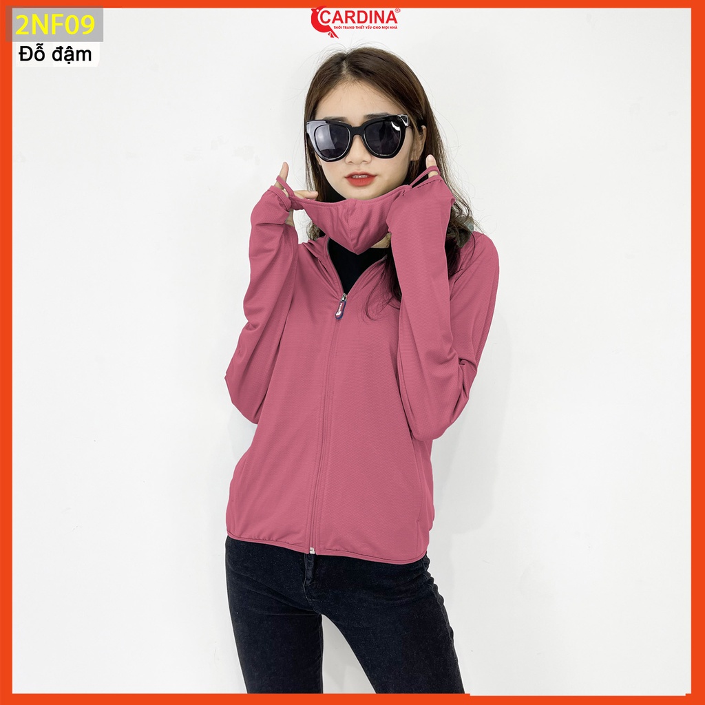 Áo Chống Nắng Nữ CARDINA 1 Lớp Chất Thun Lạnh Cao Cấp Chống Tia UV An Toàn Cho Da 2NF