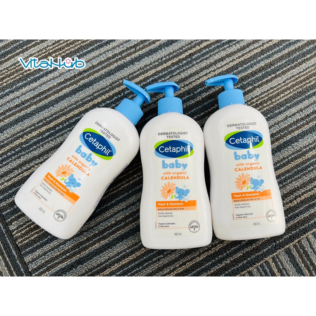 Sữa tắm gội dịu nhẹ cho bé Cetaphil Baby Gentle Wash & Shampoo 230ml/400ml