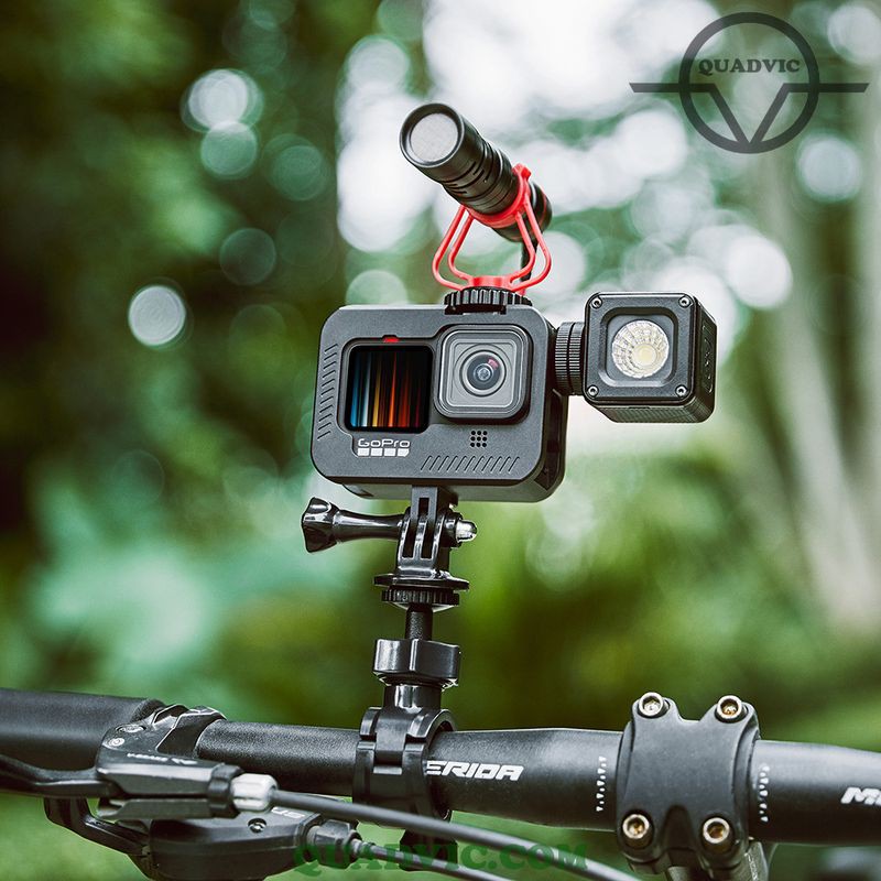 Bộ lồng vỏ bảo vệ gopro 9 hợp kim nhôm gắn đèn mic thu âm QUADVIC.COM N00340 Bảo hành 1 Tháng