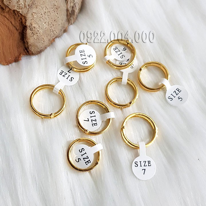 Nhẫn nữ cá tính, nhẫn titan đính đá nhỏ NZ1743.