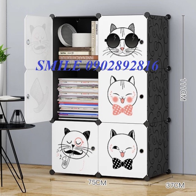 [ MẪU MỚI VỀ] TỦ NHỰA LẮP GHÉP THÔNG MINH 6 Ô NHIỀU KIỂU SIZE LỚN