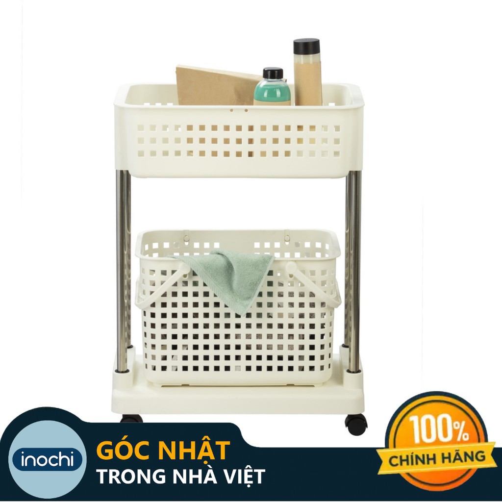 Kệ Giặt Di Động Nachi Nhật Bản - Nhưa Cao Cấp Chắc Chắn Sang Trọng, Gọn Gàng, Đựng Được Đồ Nặng Dễ Lau Chùi