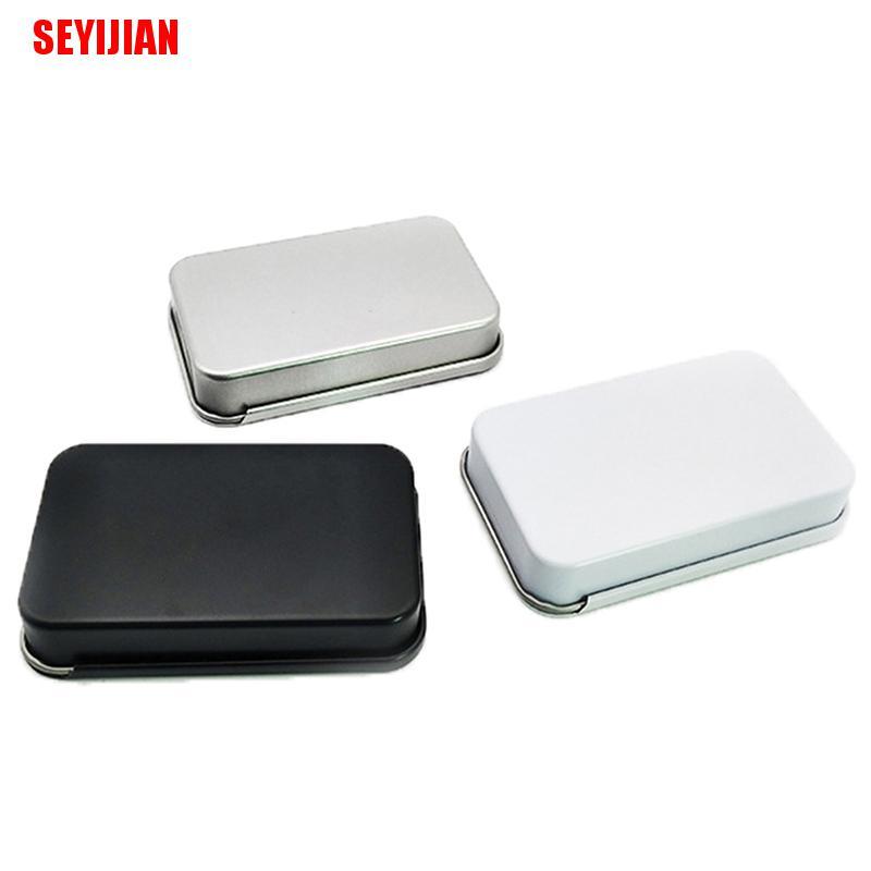 (SEY) Hộp Thiếc Nhỏ Có Nắp Trượt Dùng Đựng Sáp / Kem Dưỡng / Râu / Thuốc