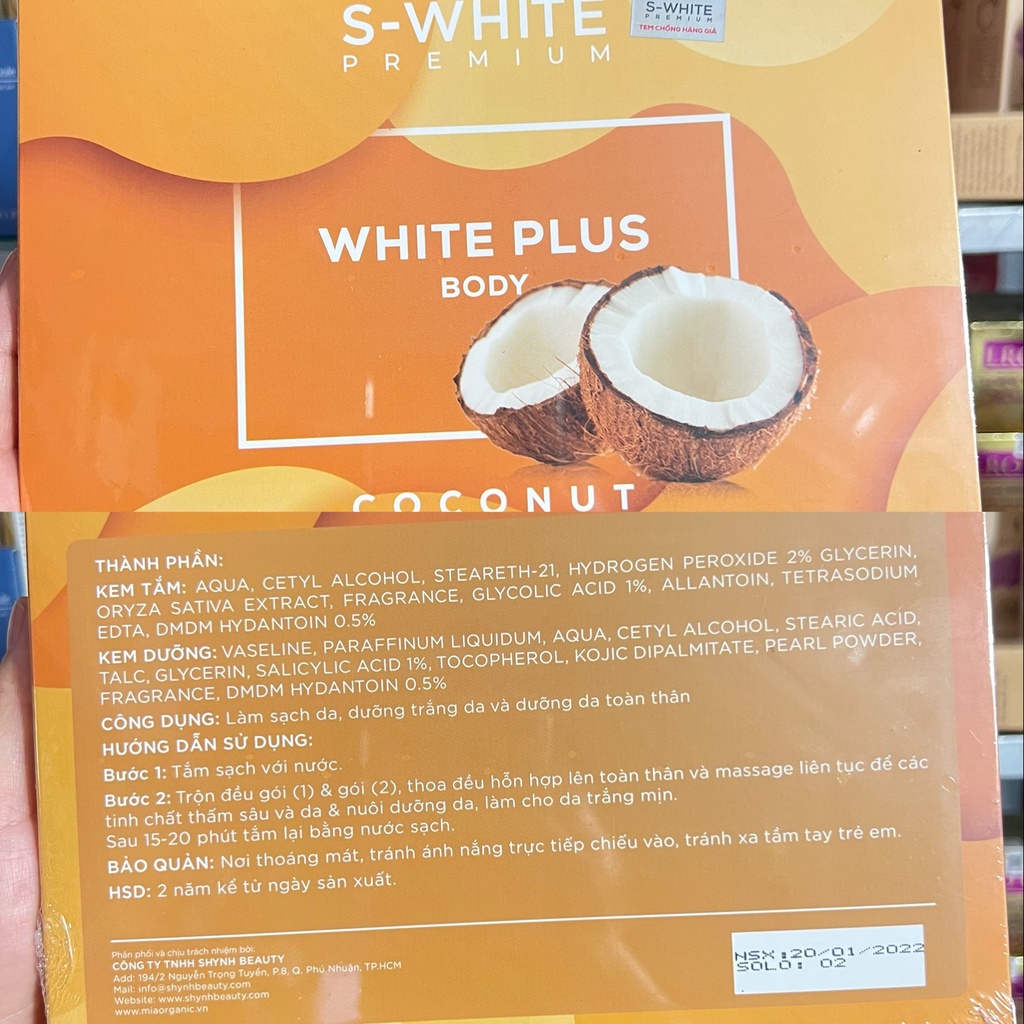 Tắm Trắng Dừa SWhite Sáng Bật Tone 2025