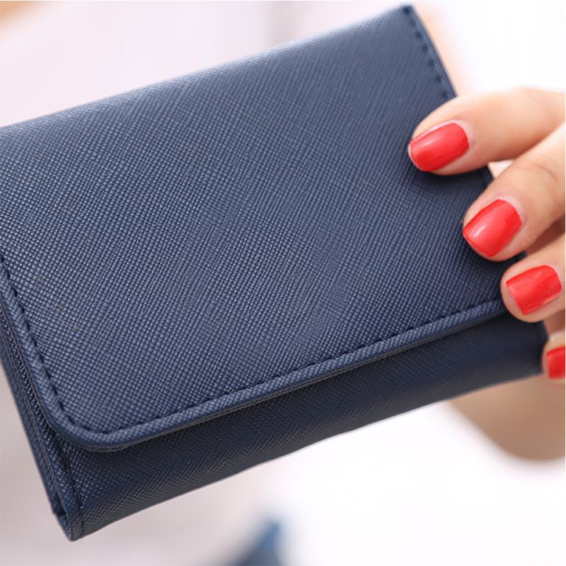 Túi Xách Nữ Ví Gấp Được Màu Trơn Cho Nữ