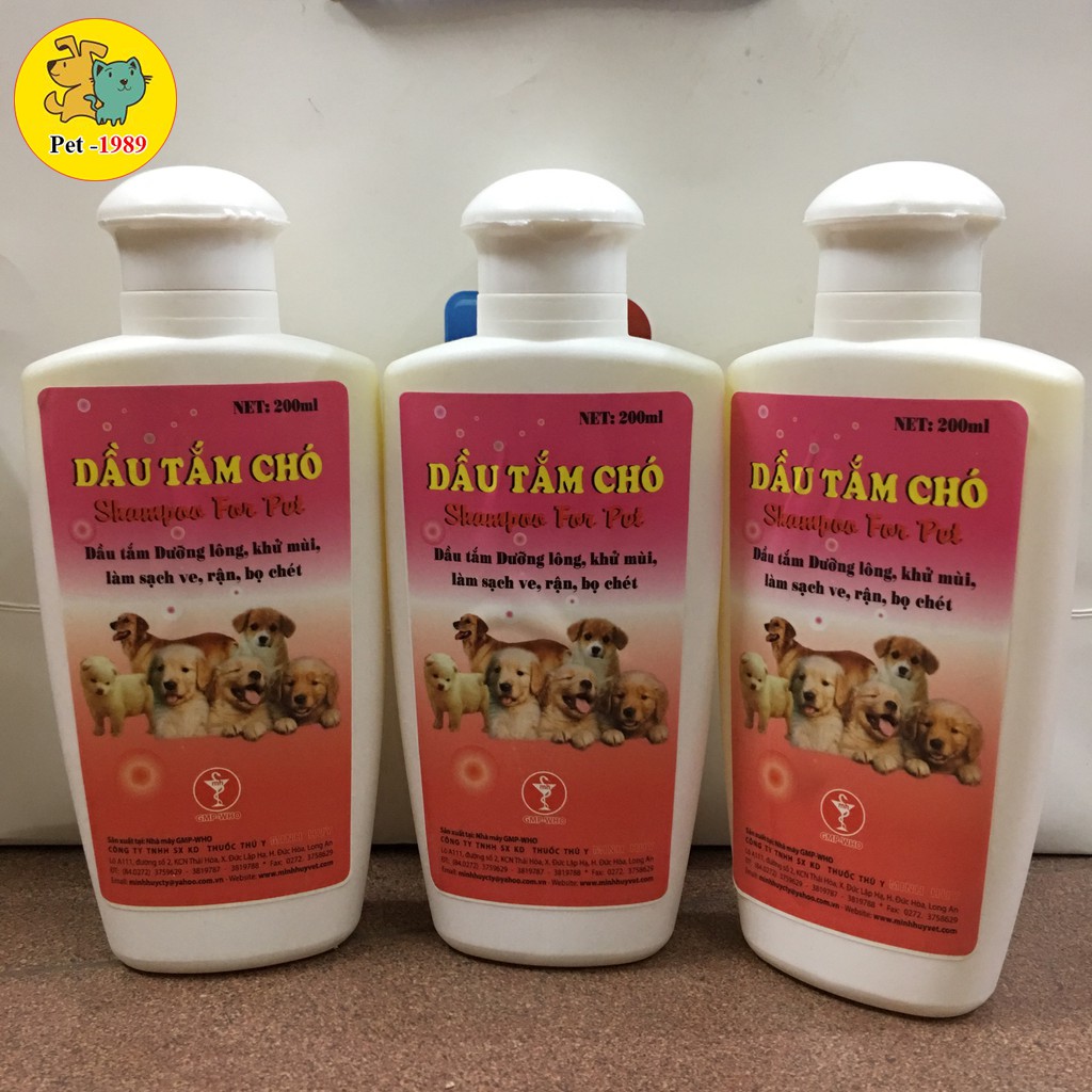 Dầu Tắm Chó Shampoo For Pet Chó Minh Huy 200ml Pet-1989