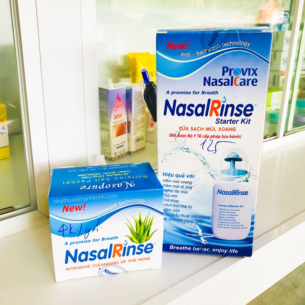 Bộ dụng cụ Bình rửa mũi Nasal Rise chính hãng