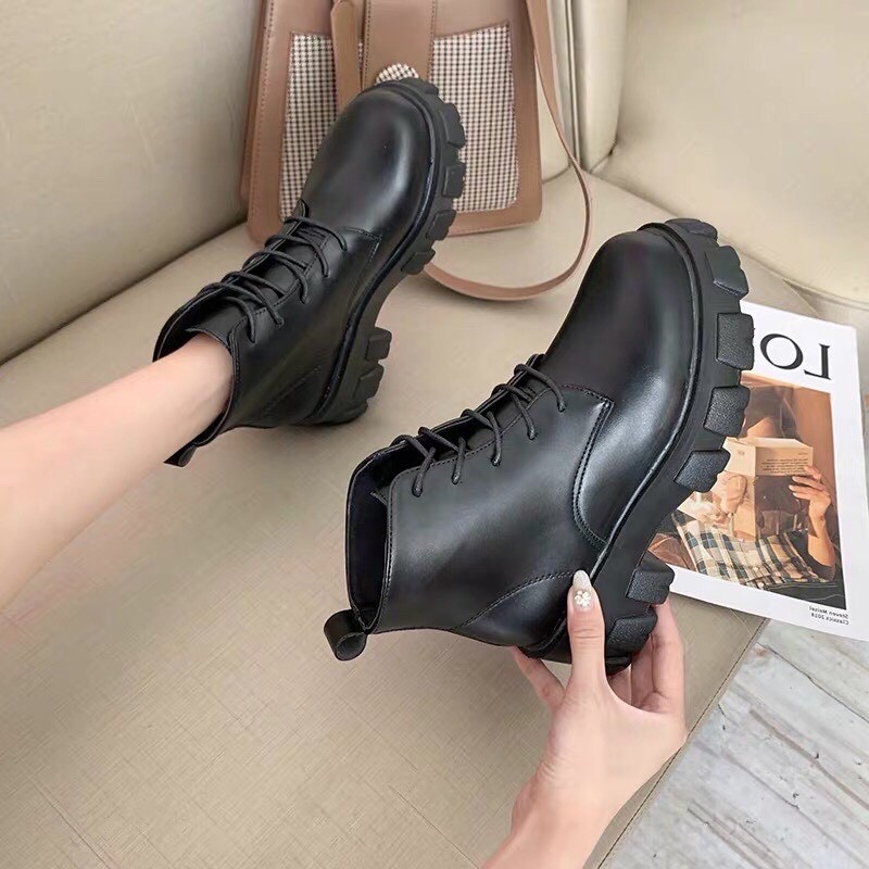 Giày Bốt cổ Lửng Phong Cách Hàn Cao Cấp - boots nữ chiến binh top bán chạy nhất