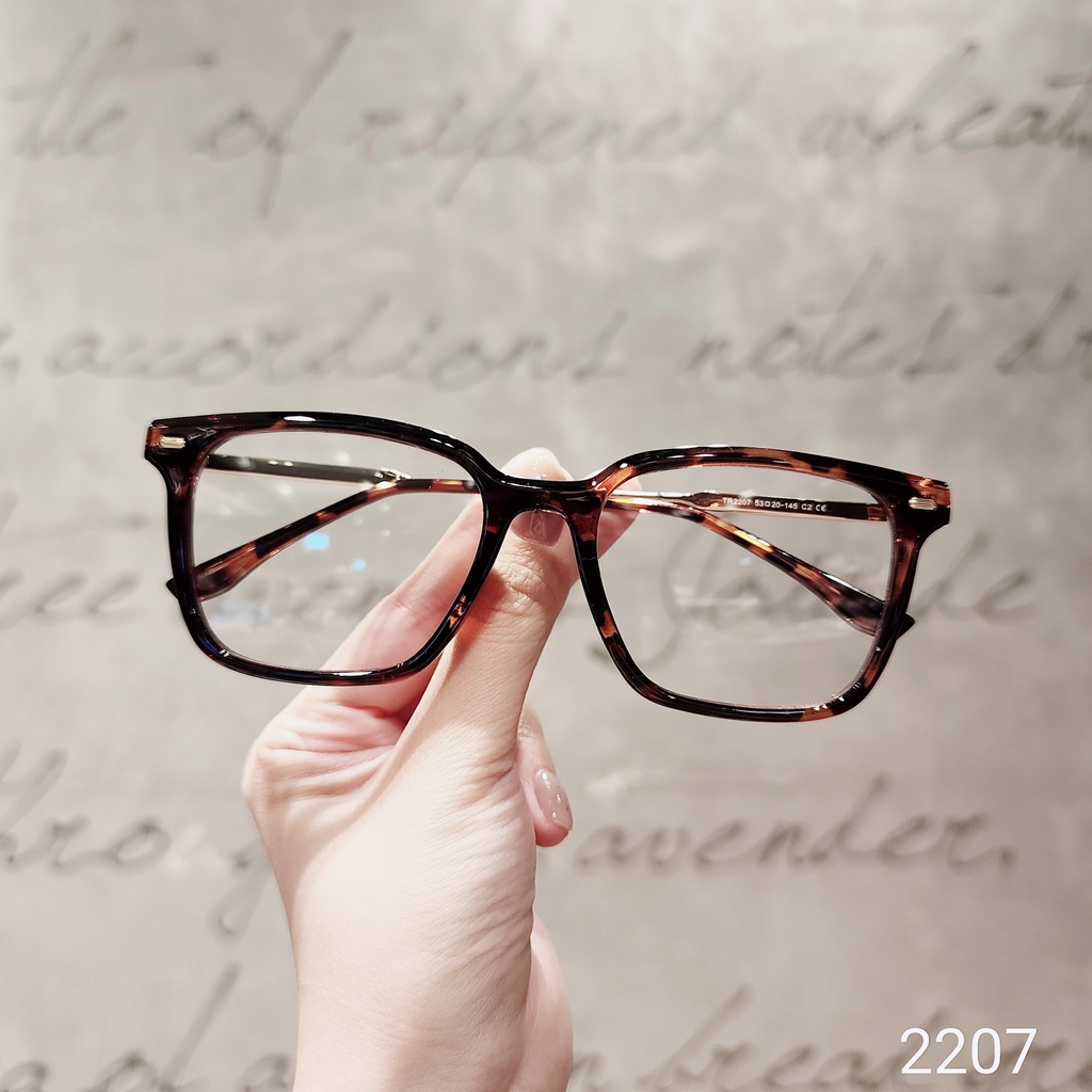 Kính gọng vuông nam nữ LILYEYEWEAR mắt to bảo vệ mắt đi đường chống bụi kiểu dáng thời trang 2207