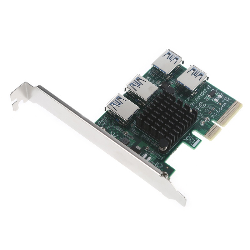 【3C】Giắc chuyển đổi PCI-e 1 sang PCIE 4 PCI-express 4x sang 16x Mining 1 đến 4 USB 3.0 cho BTC Mining