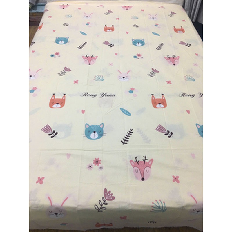 Vải may chăn ga áo gối,gối ôm khổ 2m35 hình chú tuần lộc