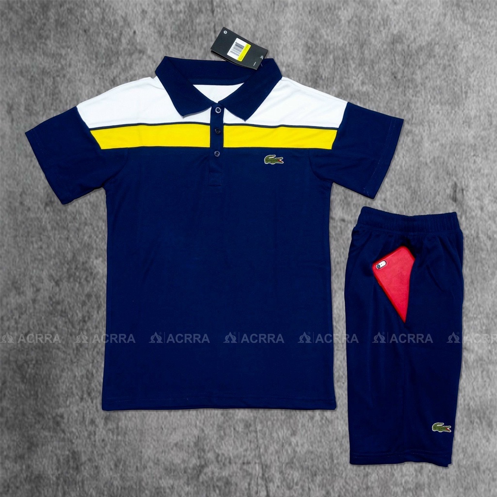Bộ thể thao nam Tennis Lacoste. Bộ đồ quần áo nam mặc nhà cao cấp mẫu mới 2023