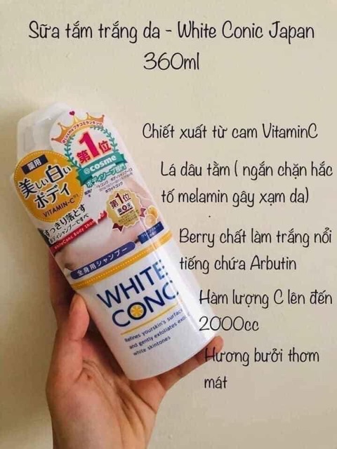 Sữa tắm trắng da white conc nhật (whiteconc white con c)