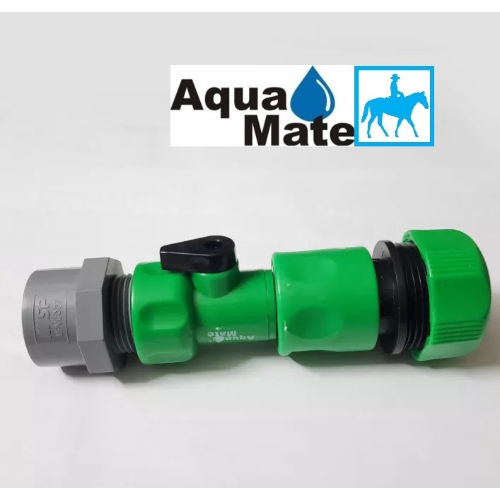 Van khóa nước đều vào ren Fi27 đầu ra nối nhanh AQUAMATE W-3290 Đài Loan
