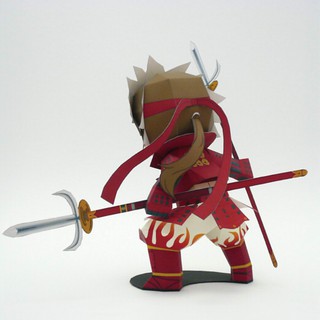 Mô hình giấy Samurai Nhật Bản Chibi Sanada Yukimura - Sengoku BASARA