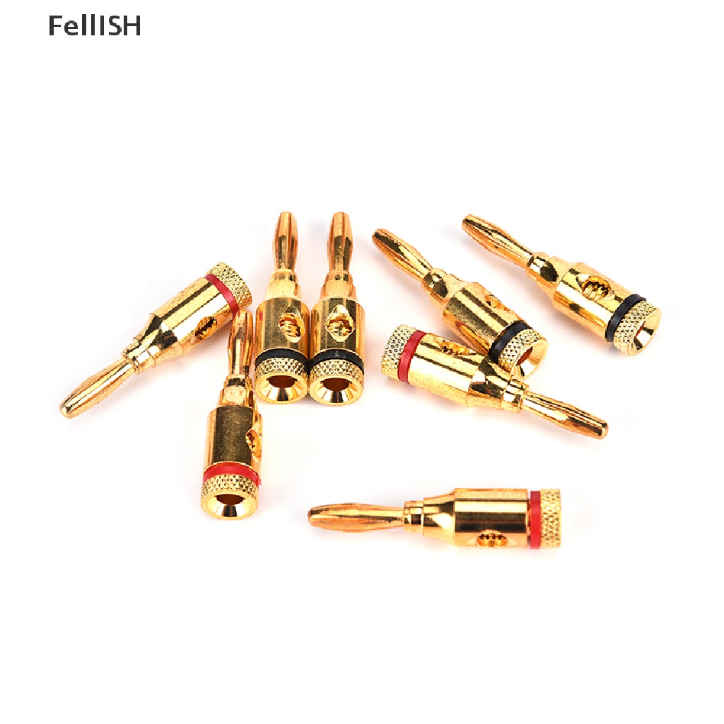 Set 8 Đầu Nối Chuối Mạ Vàng 439br Chuyên Dụng Cho Loa Nhạc