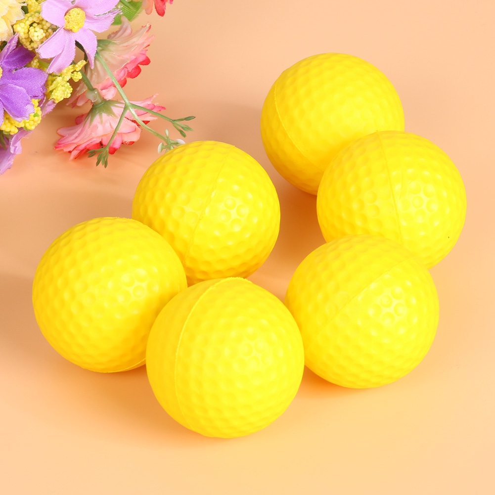 Bộ 6 Bóng Golf Da Pu Mềm 42mm Cho Người Mới Bắt Đầu Tập Chơi