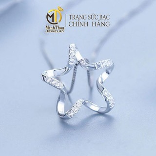 Dây chuyền,vòng cổ nữ bạc đẹp, trang sức bạc mặt sao phong cách Hàn Quốc Minh Thoa JEWELRY