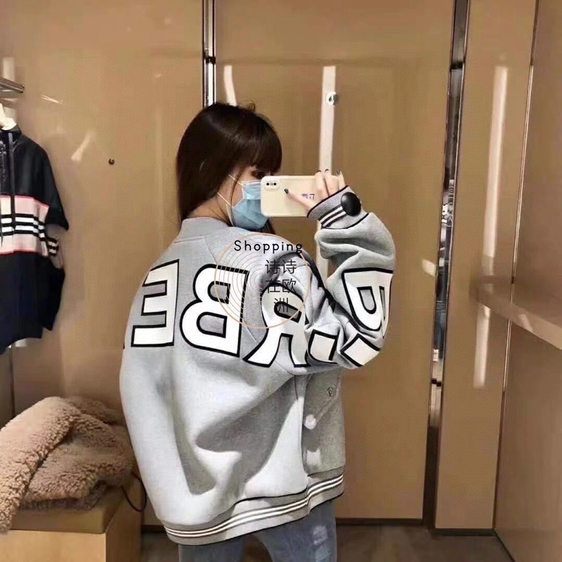 Áo khoác bomber nữ BURBERRY BBR in lo go nổi bật phong cách