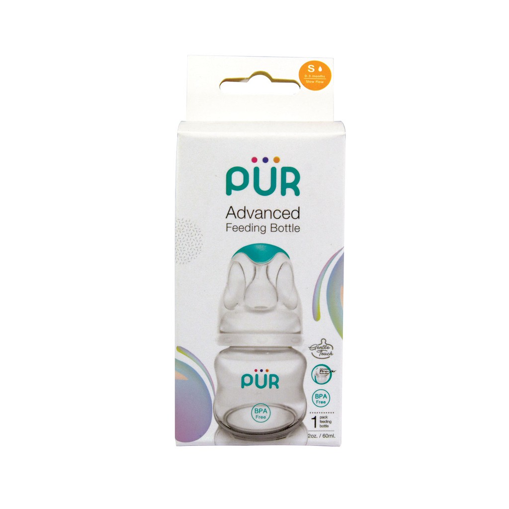 Bình sữa cổ thường Pur Advanced 60ml cho bé sơ sinh