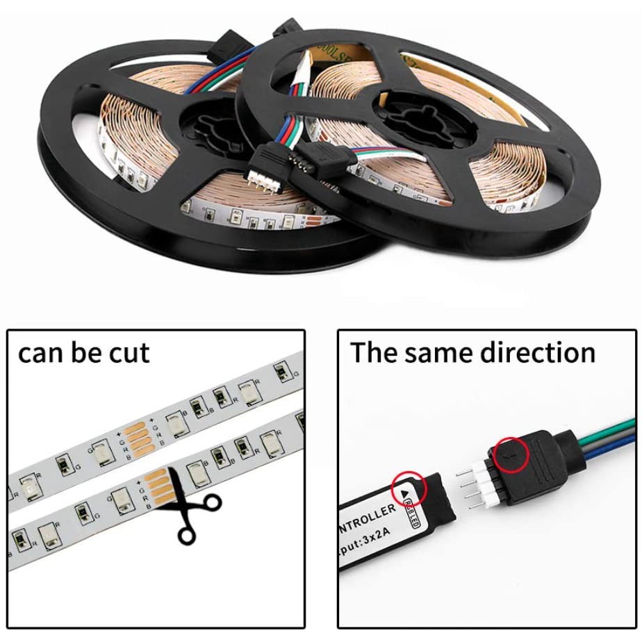 Đèn LED OSIDEN SMD 5050 RGB USB với 24 nút bấm + kết nối ứng dụng bluetooth + 3 nút điều khiển trang trí nhà cửa