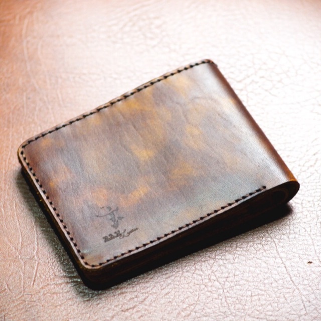 Ví nam da bò RAM Leather Trống Đồng Việt Nam Nâu Đậm (Trống Vàng) Da Bò Italia Vegtan Handmade