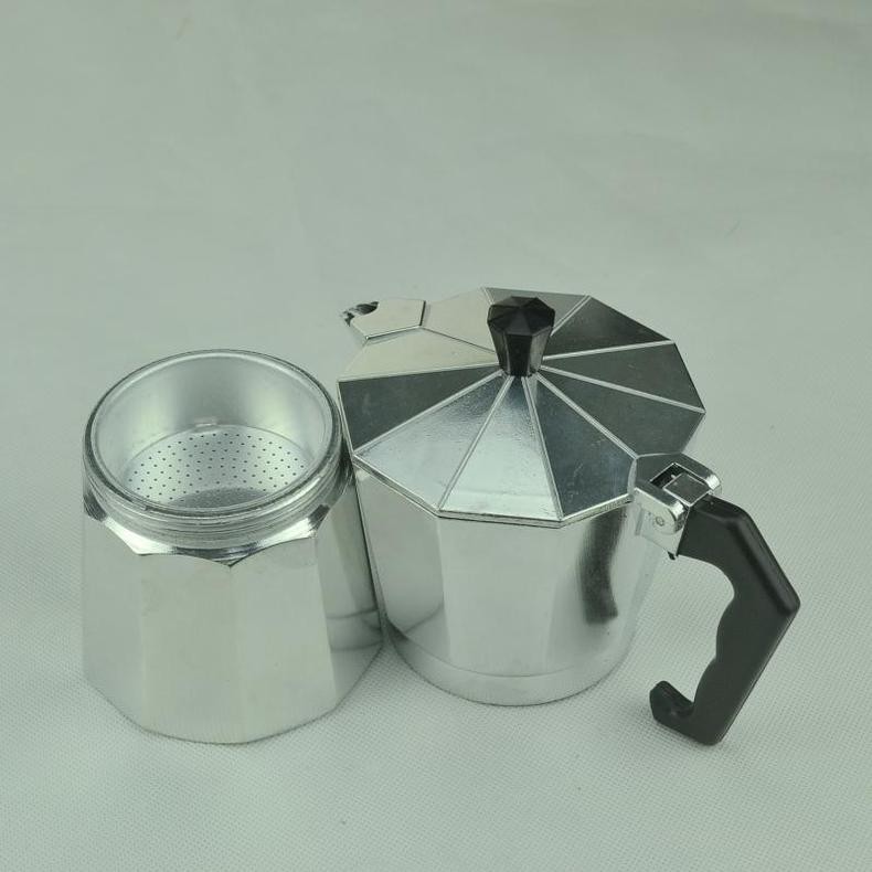 COMBO ẤM PHA CAFE KIỂU Ý 150ml 3 tách, bình pha cà phê moka pot express kèm bếp điện S.T