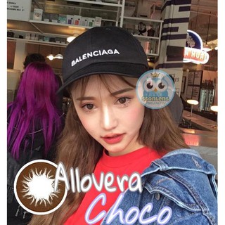 [CẬN] Allovera đen, choco giãn 14.2mm- VASSEN CONTACT LENS - kính áp tròng