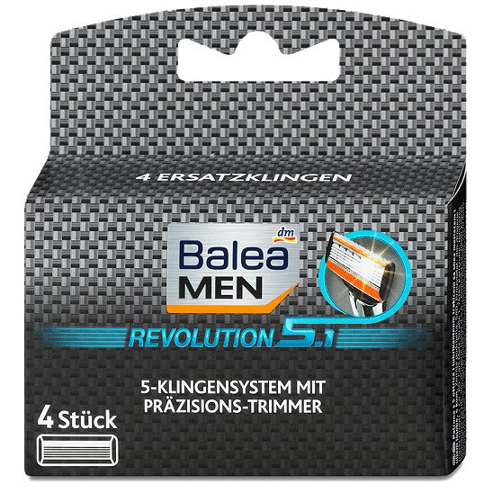 Bộ 4 đầu Dao Cạo râu Balea MEN 5 LƯỠI - Nguồn hàng Đức