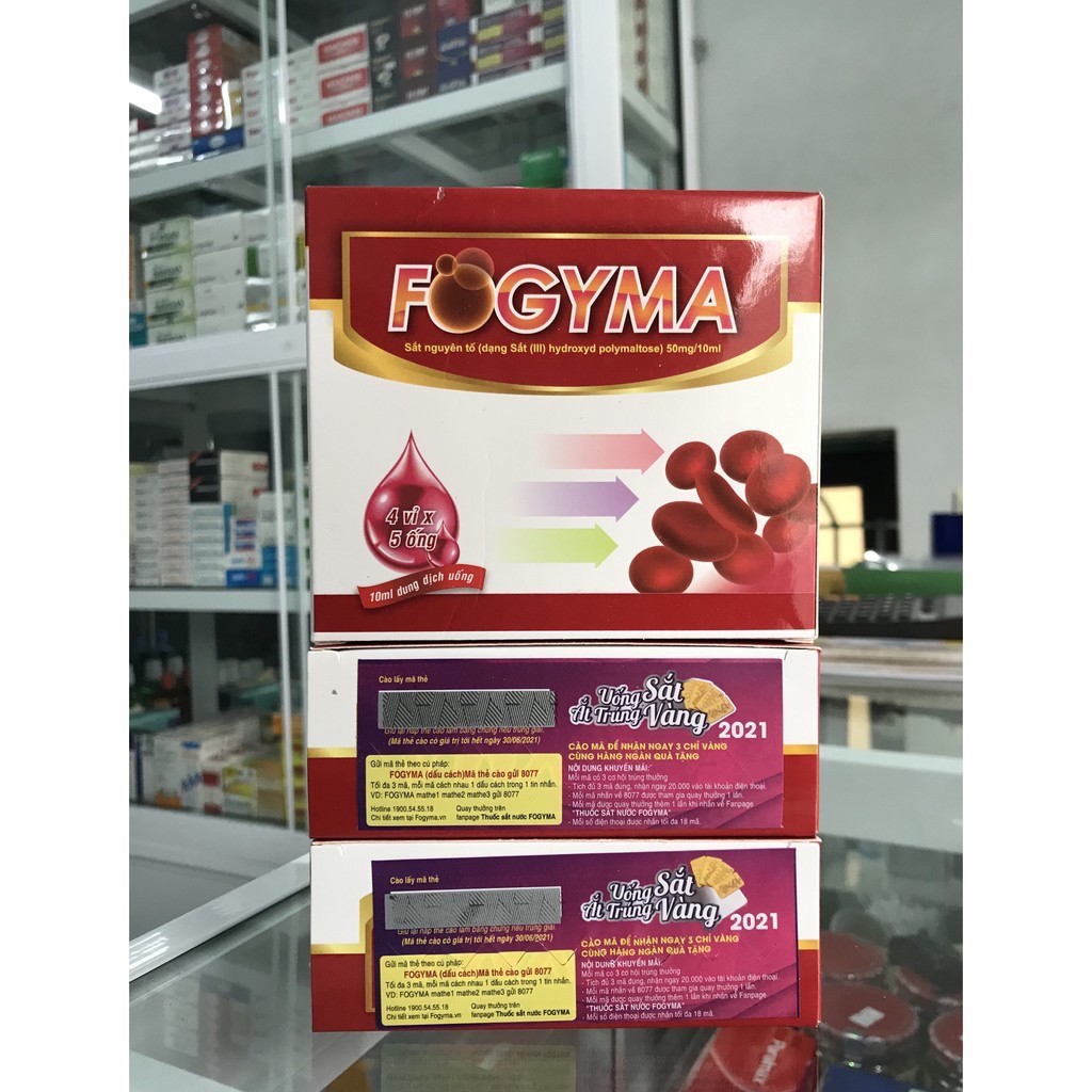 [Date mới nhất] SẮT FOGYMA-Sắt nước bổ sung cho cơ thể (Hộp 20 ống) | Thế Giới Skin Care