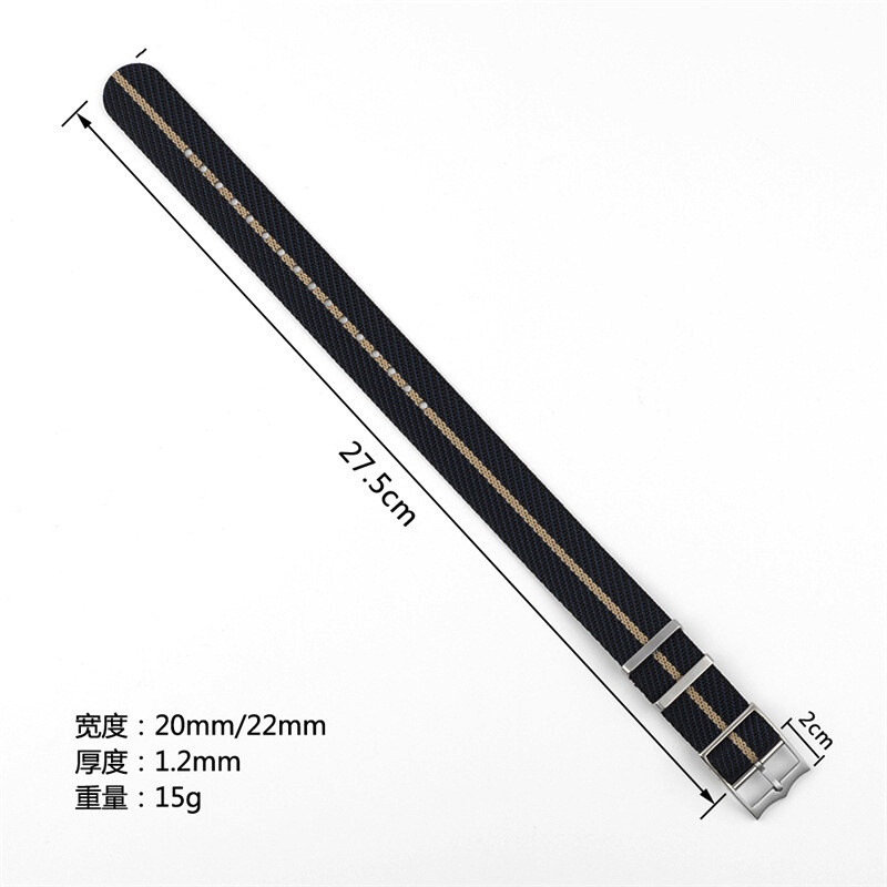 Dây Nylon Bện Thay Thế Chất Lượng Cao Cho Đồng Hồ Nato 20mm 22mm