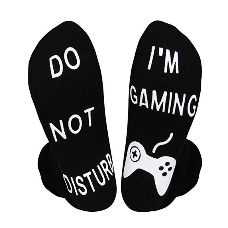 Youyo Vớ Cotton Dài Đến Mắt Cá Chân In Chữ Vui Nhộn Unisex Cho Người Yêu Chơi Game G