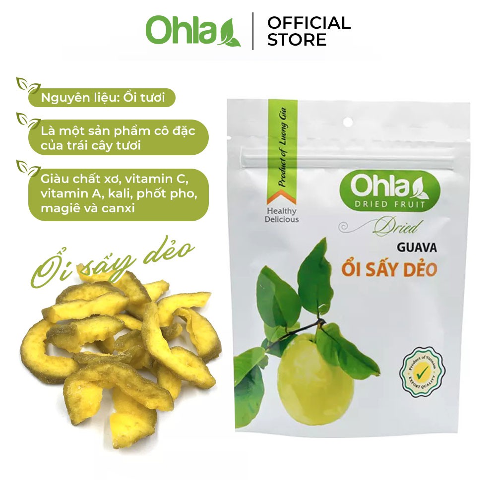 Ổi sấy dẻo Ohla trái cây sấy dẻo ăn vặt giàu vitamin C, chất xơ tốt cho sức khỏe 100gr