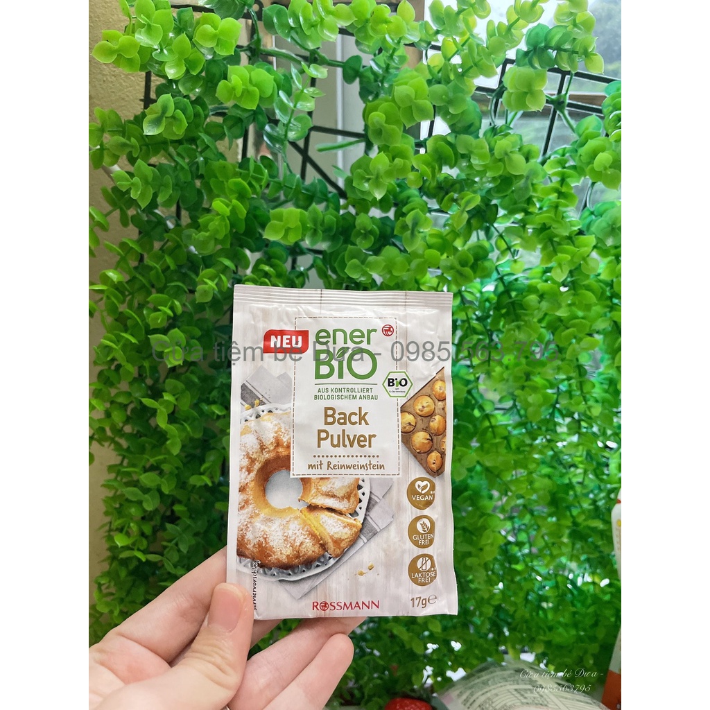 🌴 🌴Bột nở hữu cơ Ener Bio Back Pulver Đức Làm Bánh Cho Bé Ăn Dặm ( Gói 17g )