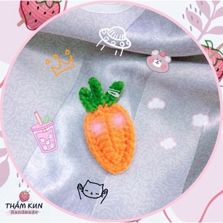 Kẹp tóc cà rốt handmade, móc len tự làm