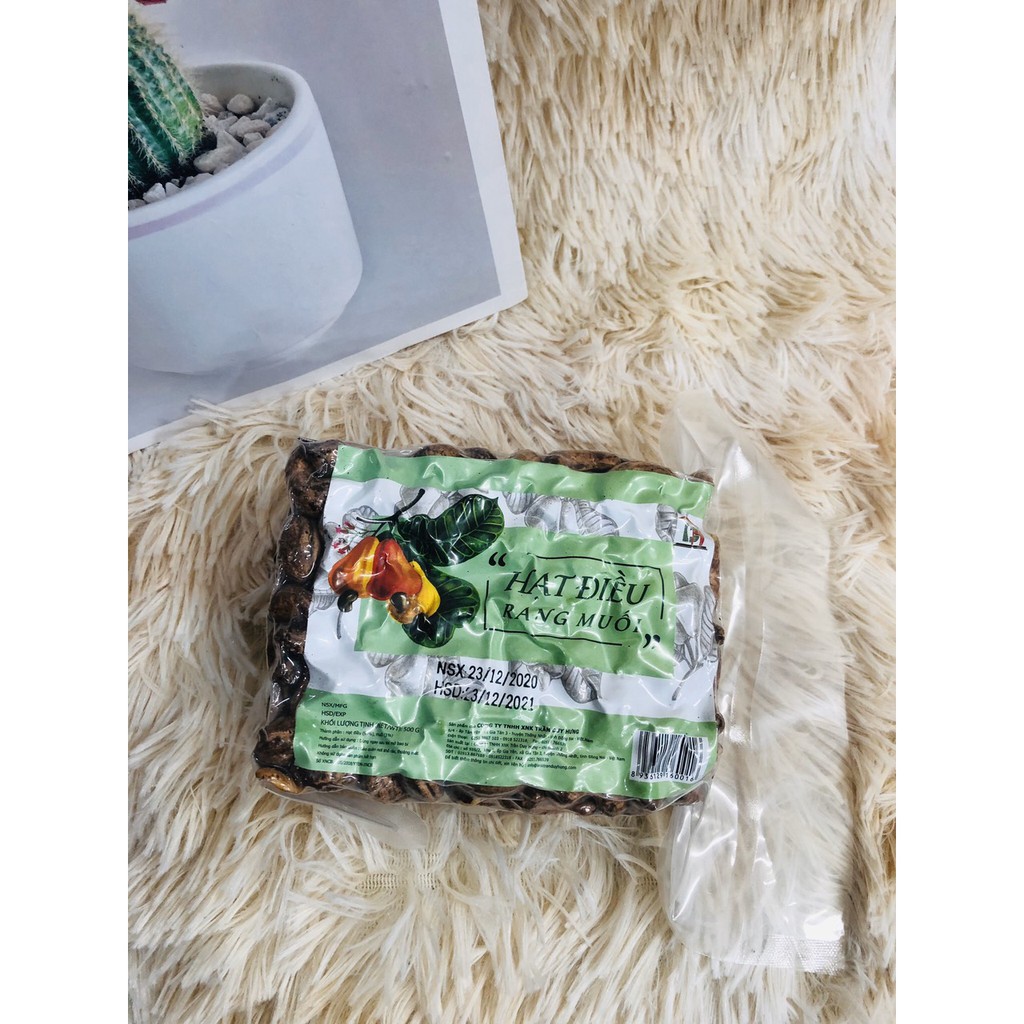 500Gram Hạt Điều Nguyên Lụa Rang Muối (túi Chân Không Xanh) - Ăn Vặt Đồng Nai